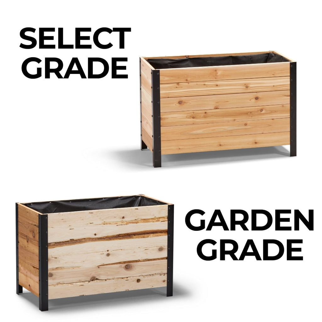Cedar Planters 18" x 36" Planter Box - 24" TALL | Heirloom Boulevard