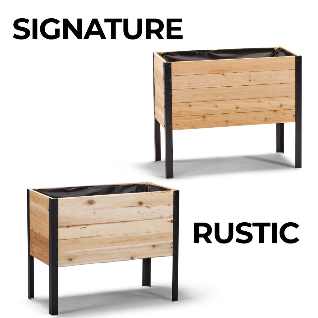 Cedar Planters 18" x 36" Raised Garden Bed - 30" TALL | Heirloom Boulevard