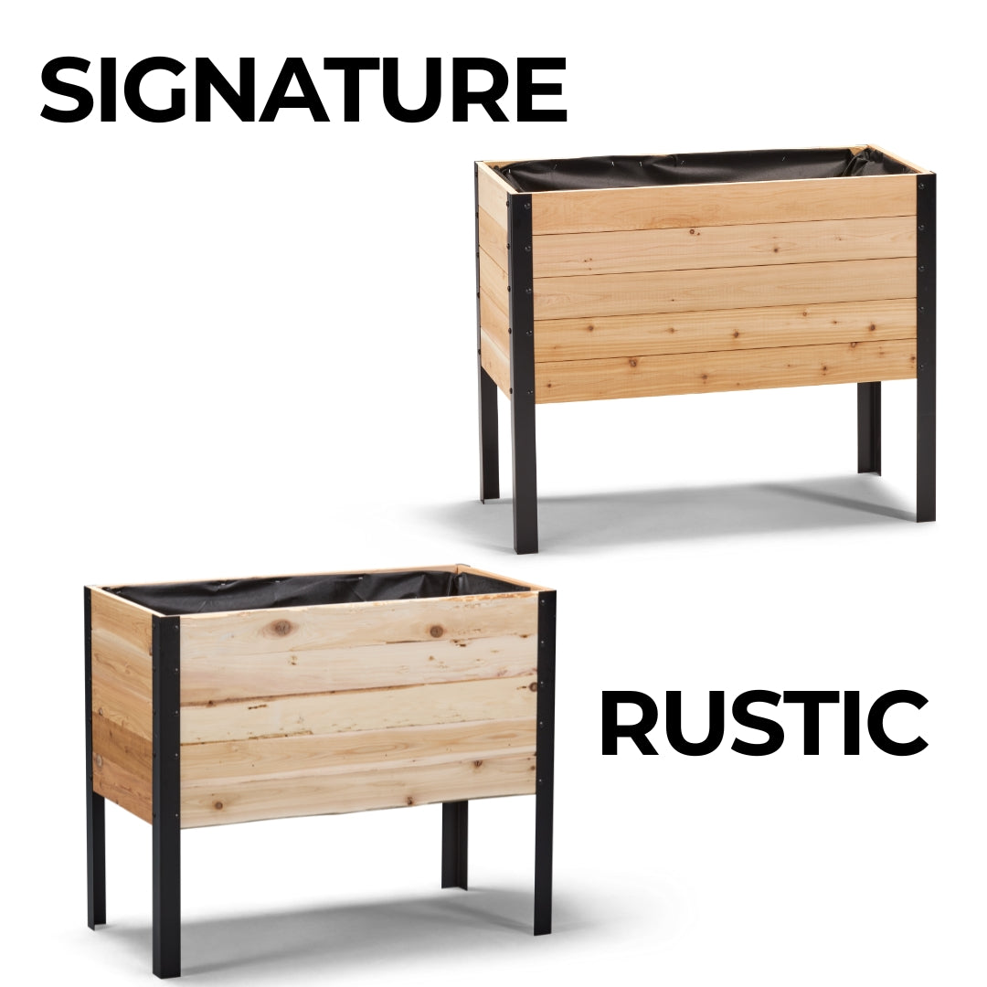 Cedar Planters 18" x 36" Raised Garden Bed - 30" TALL | Heirloom Boulevard