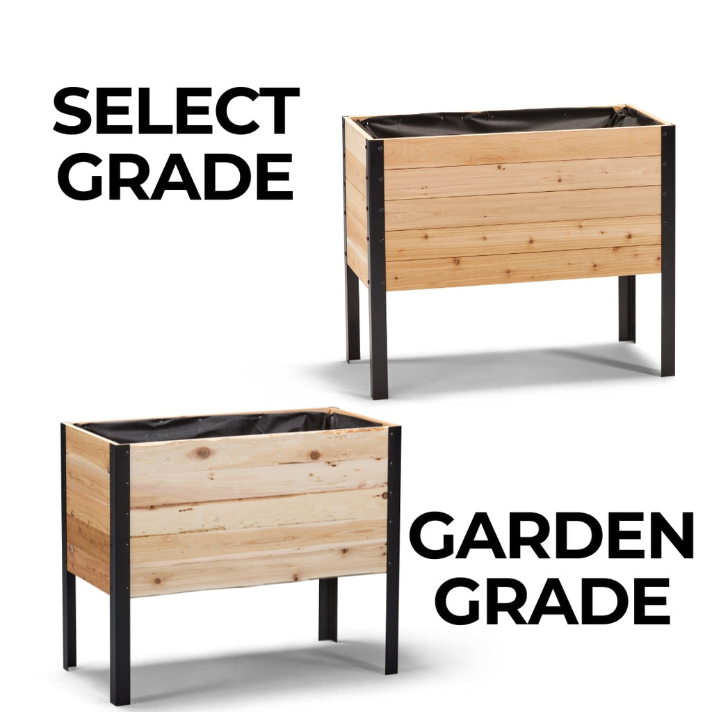 Cedar Planters 18" x 36" Raised Garden Bed - 30" TALL | Heirloom Boulevard