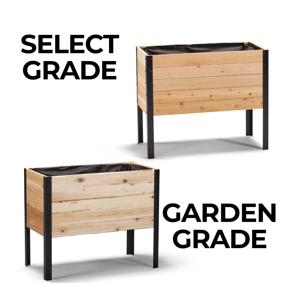 Cedar Planters 18" x 36" Raised Garden Bed - 30" TALL | Heirloom Boulevard