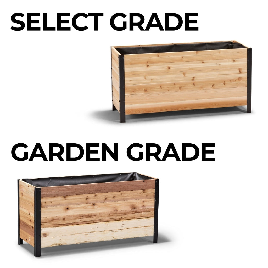 Cedar Planters 18" x 48" Planter Box - 24" TALL | Heirloom Boulevard
