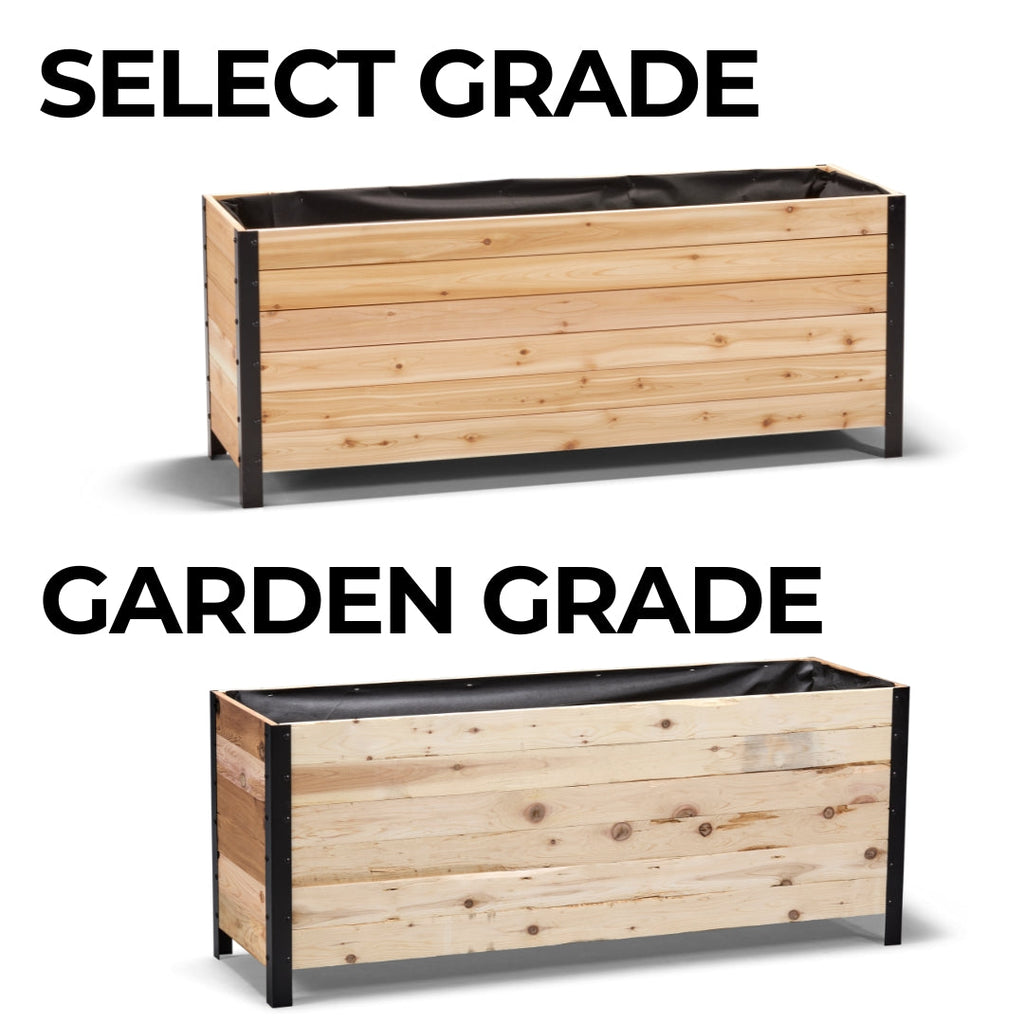 Cedar Planters 18" x 60" Planter Box - 24" TALL | Heirloom Boulevard