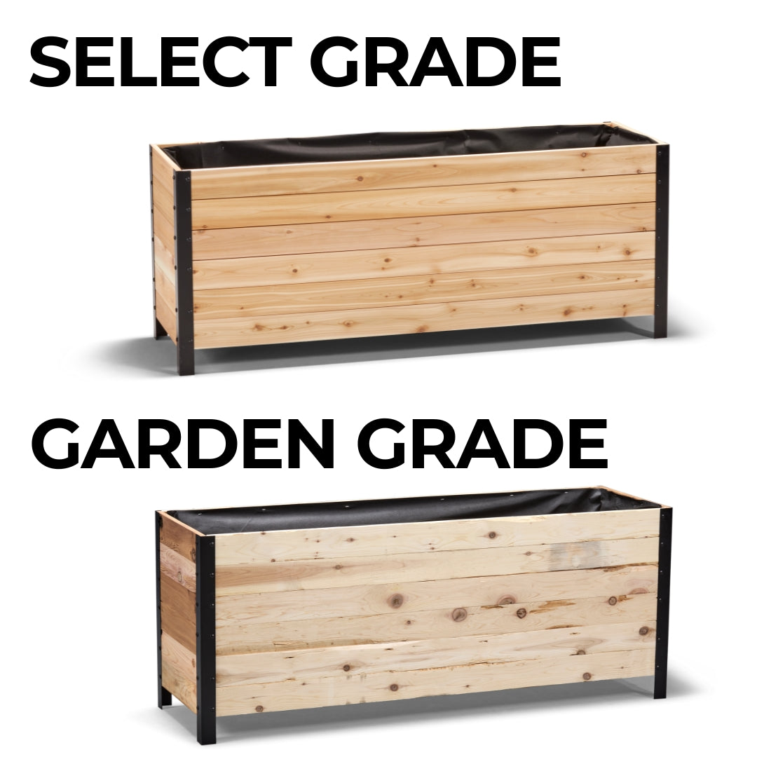 Cedar Planters 18" x 60" Planter Box - 24" TALL | Heirloom Boulevard