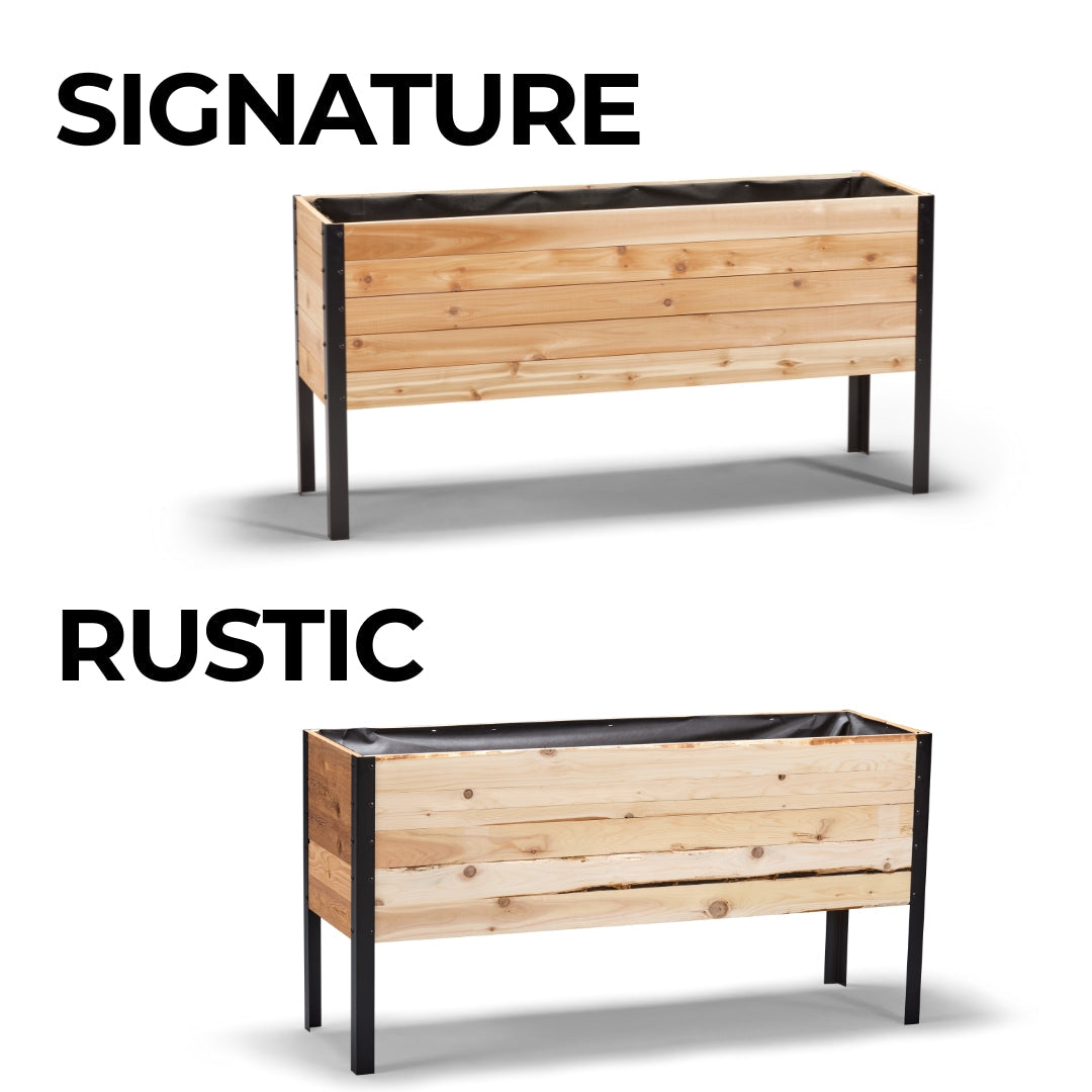 Cedar Planters 18" x 60" Raised Garden Bed - 30" TALL | Heirloom Boulevard