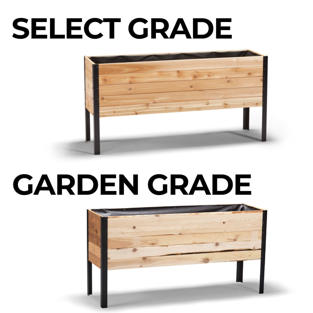 Cedar Planters 18" x 60" Raised Garden Bed - 30" TALL | Heirloom Boulevard