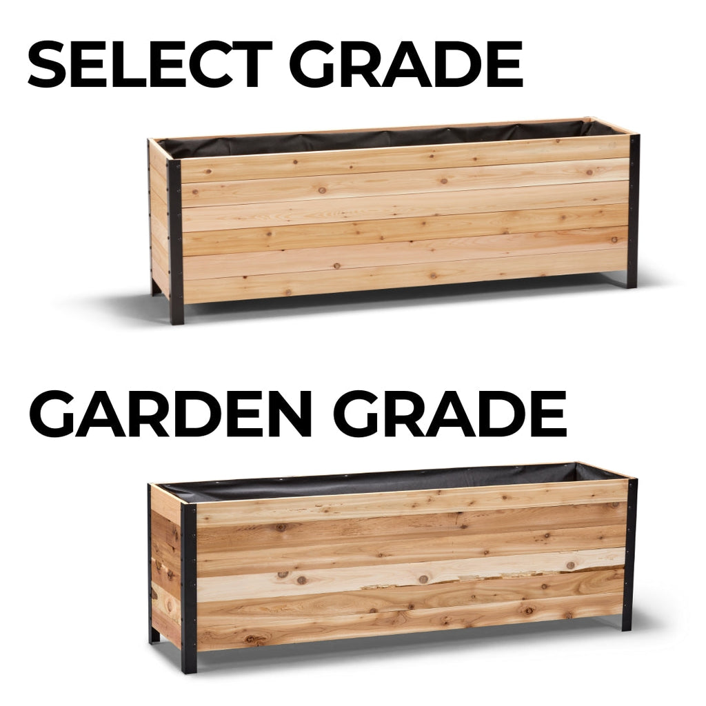 Cedar Planters 18" x 72" Planter Box - 24" TALL | Heirloom Boulevard