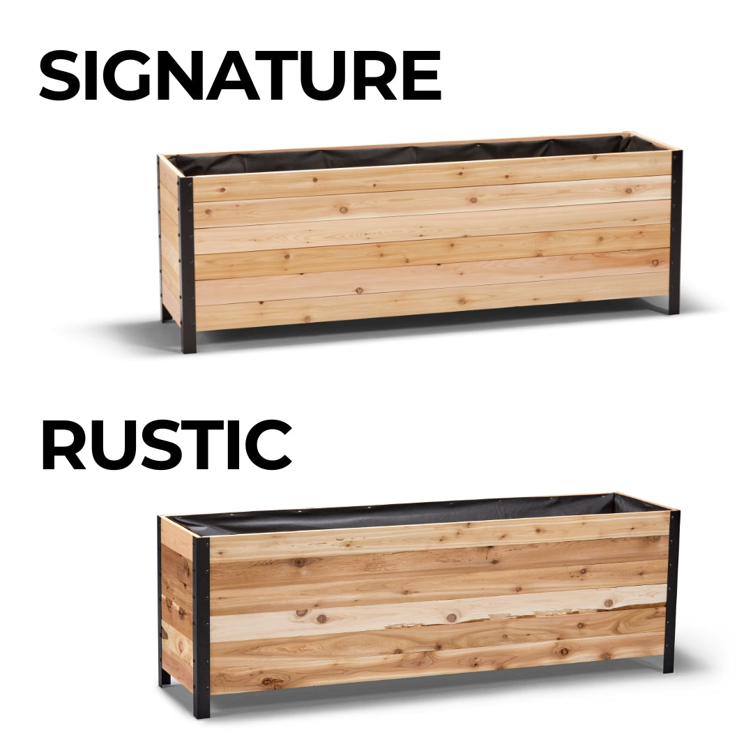 Cedar Planters 18" x 72" Planter Box - 24" TALL | Heirloom Boulevard
