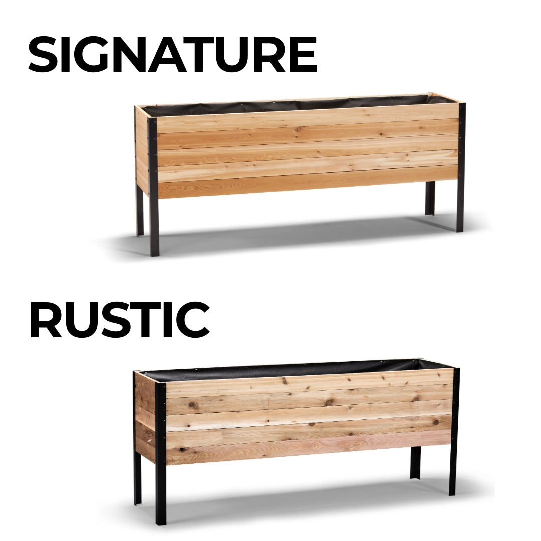 Cedar Planters 18" x 72" Raised Garden Bed - 30" TALL | Heirloom Boulevard