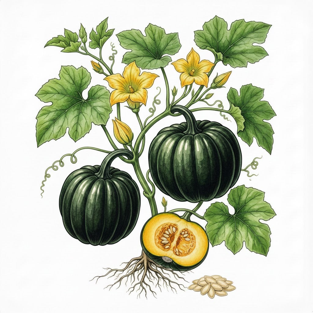 SQUASH (Buttercup) Seeds, Burgess | Heirloom Boulevard