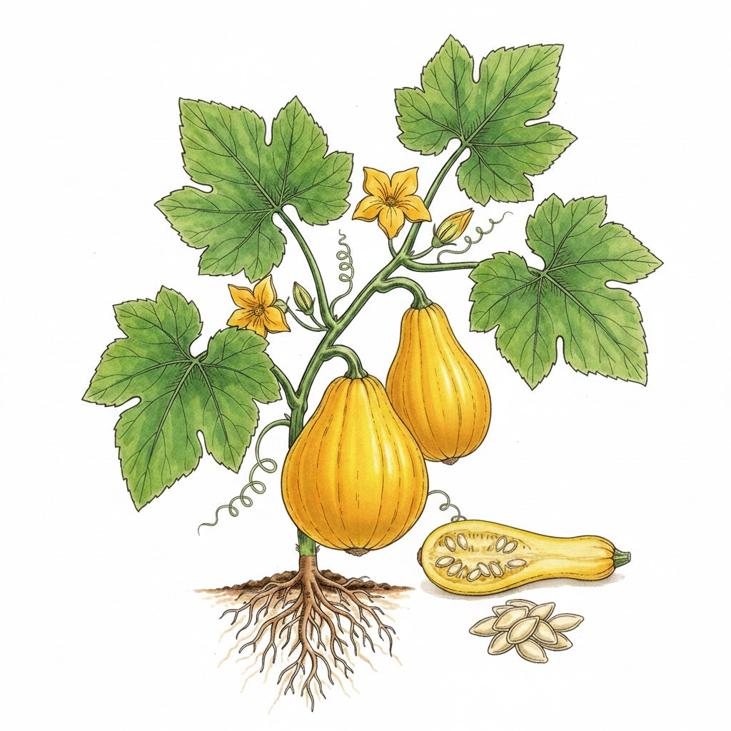 SQUASH Seeds, Saffron | Heirloom Boulevard