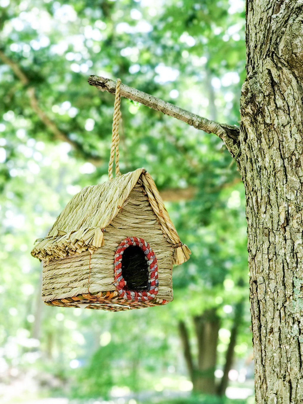 KORISSA Seagrass & Sari Birdhouse - Cabin | Heirloom Boulevard
