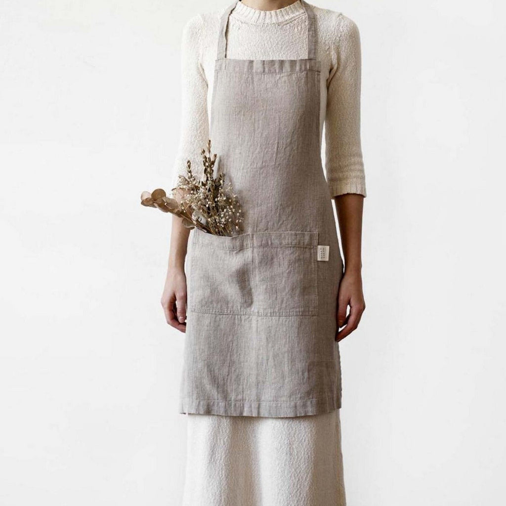 Bloomist Washed Linen Apron | Heirloom Boulevard
