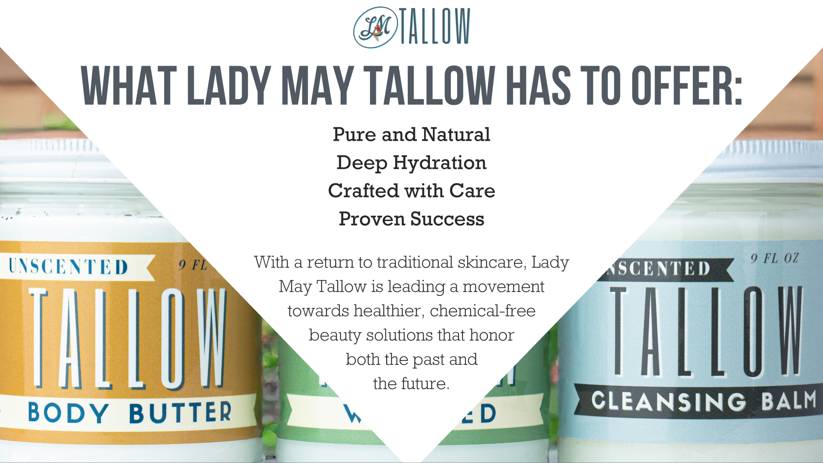6 pack Travel Tallow All-Natural Skincare Premium Quality All Natural Gift Box by The Lady May Lady May Tallow | Heirloom Boulevard