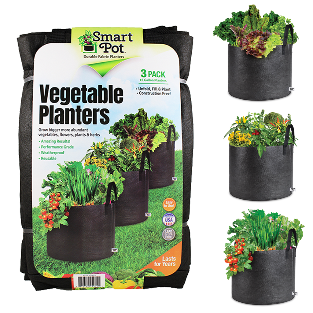 Smart Pot 15-Gallon Vegetable Planters (3 Pack) | Heirloom Boulevard
