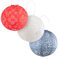 Allsop Soji Stella Red White Blue Solar Lantern 3-pack | Heirloom Boulevard