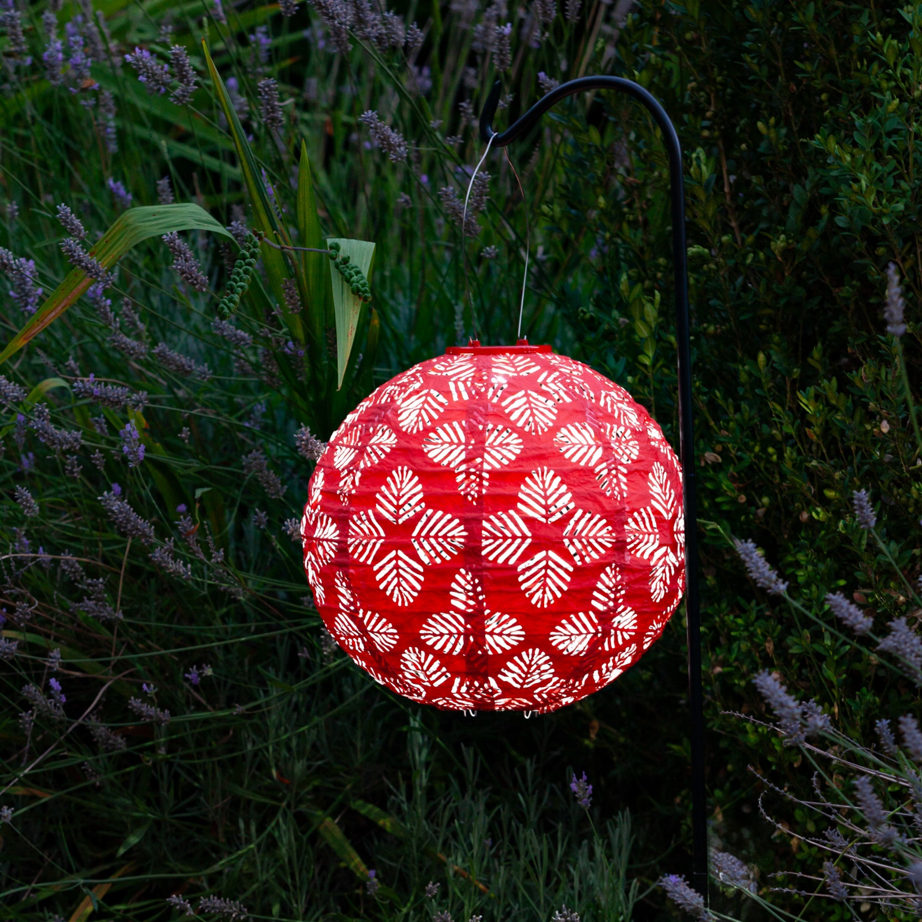Allsop Soji Stella - Brights Geo Palm - 12" Solar Lantern | Heirloom Boulevard
