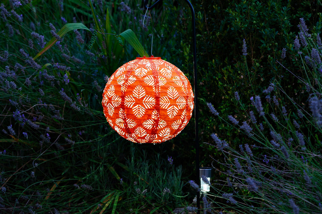 Allsop Soji Stella - Brights Geo Palm - 12" Solar Lantern | Heirloom Boulevard