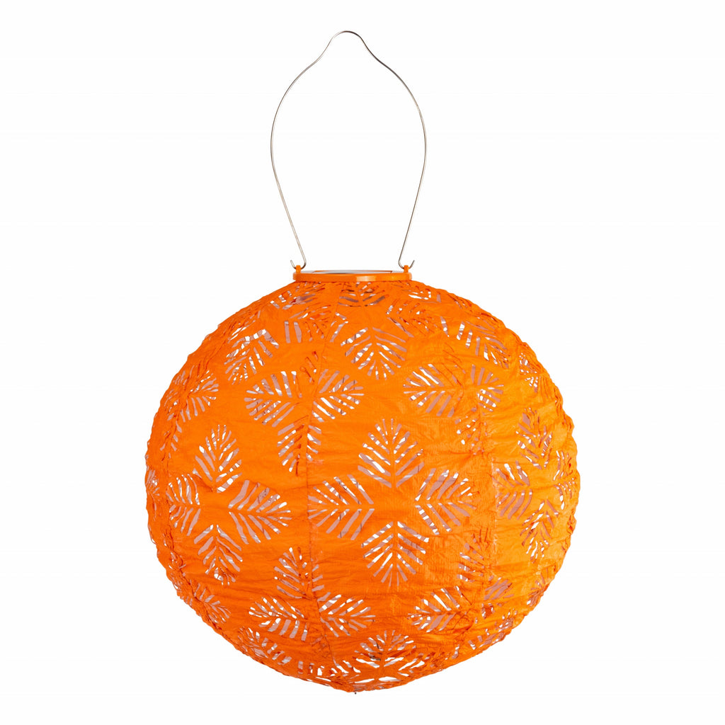 Allsop Soji Stella - Brights Geo Palm - 12" Solar Lantern Clementine | Heirloom Boulevard