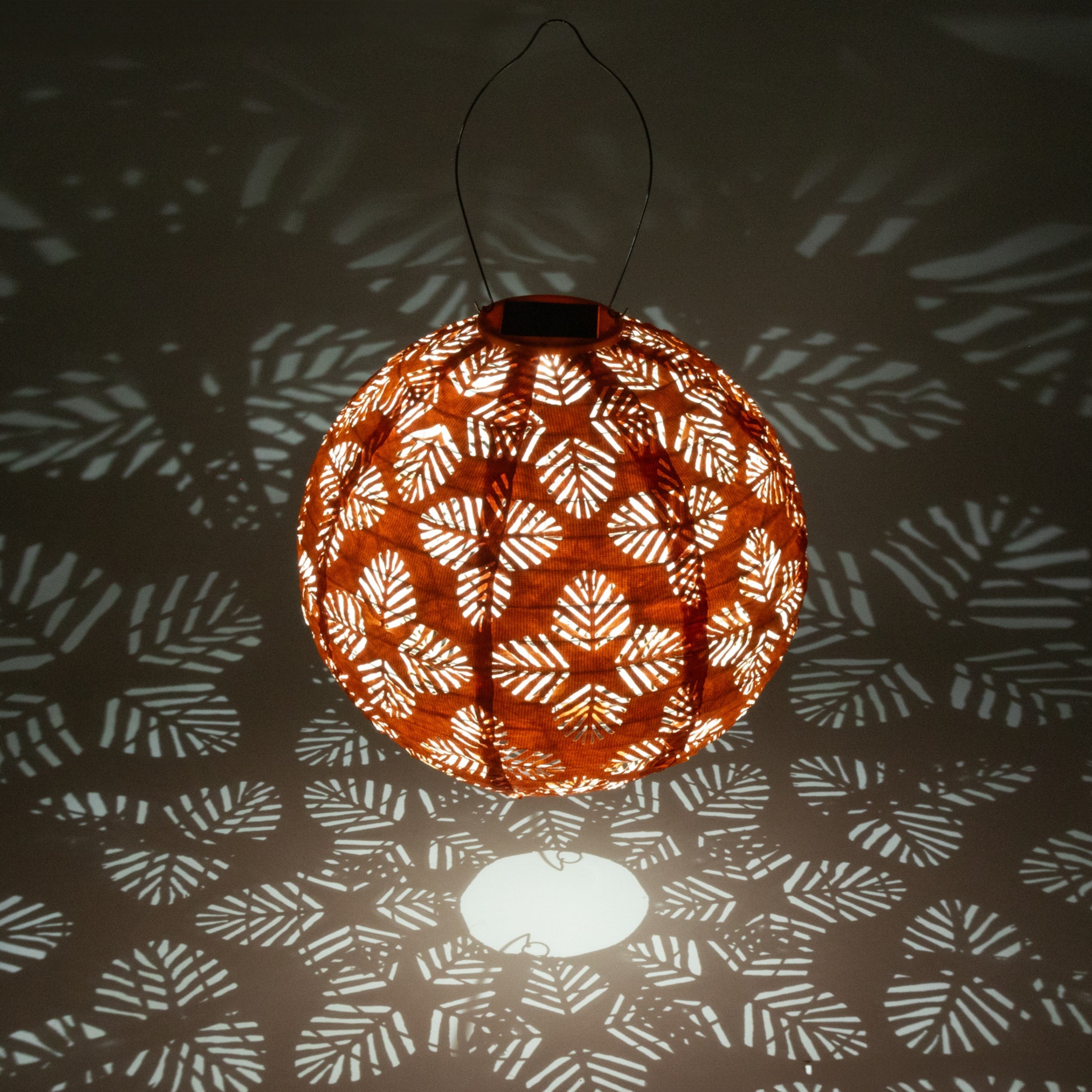 Allsop Soji Stella - Brights Geo Palm - 12" Solar Lantern | Heirloom Boulevard