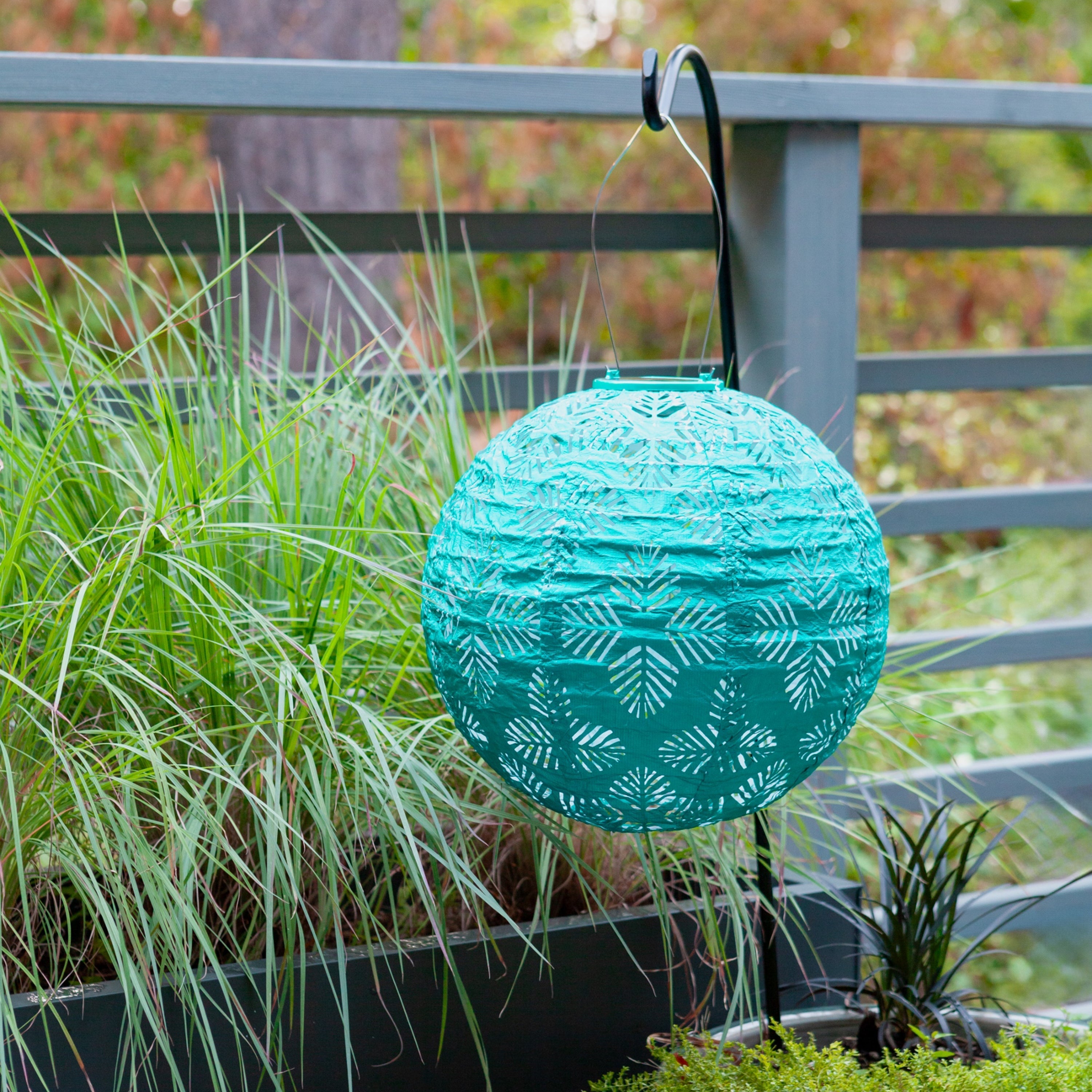 Allsop Soji Stella - Brights Geo Palm - 12" Solar Lantern | Heirloom Boulevard
