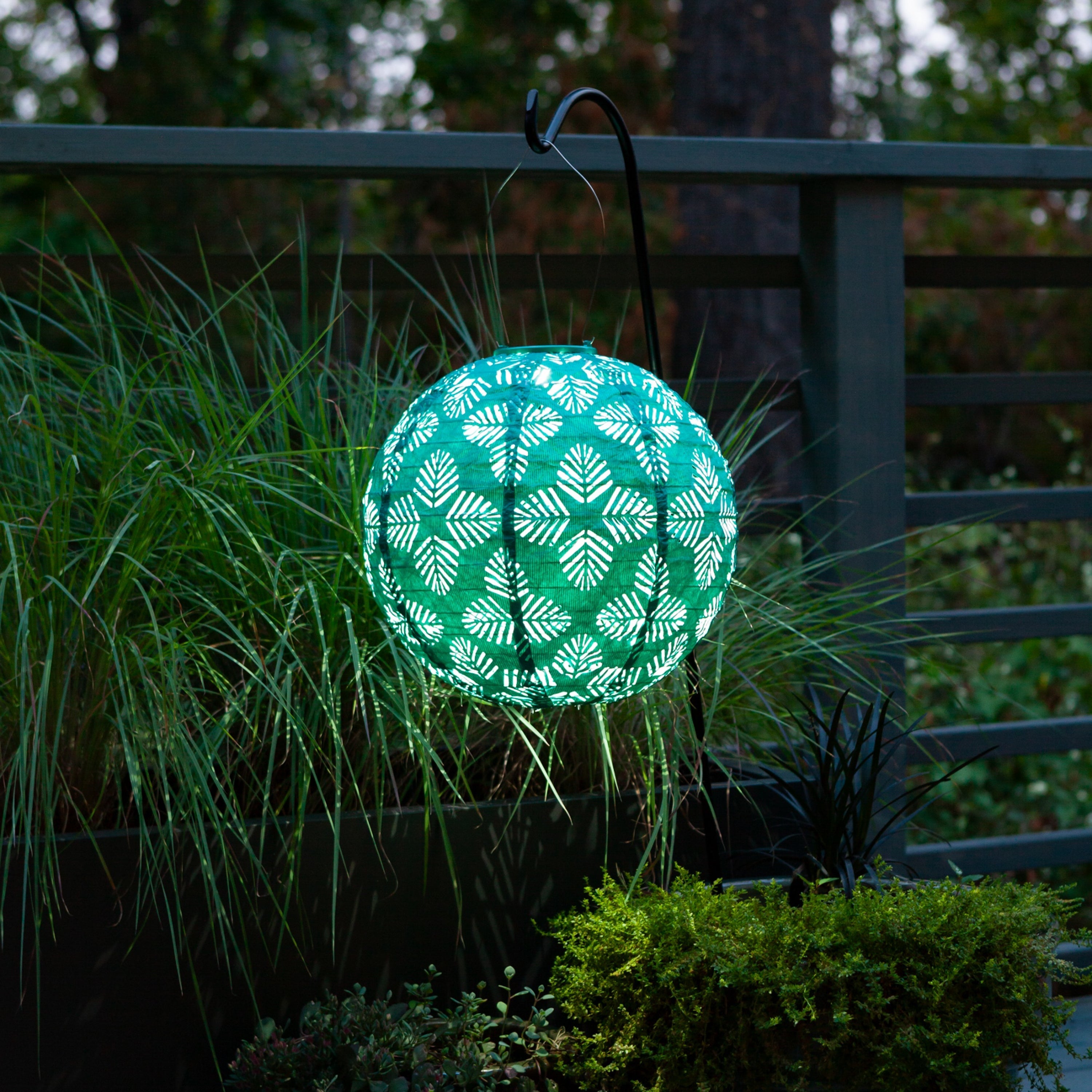 Allsop Soji Stella - Brights Geo Palm - 12" Solar Lantern | Heirloom Boulevard