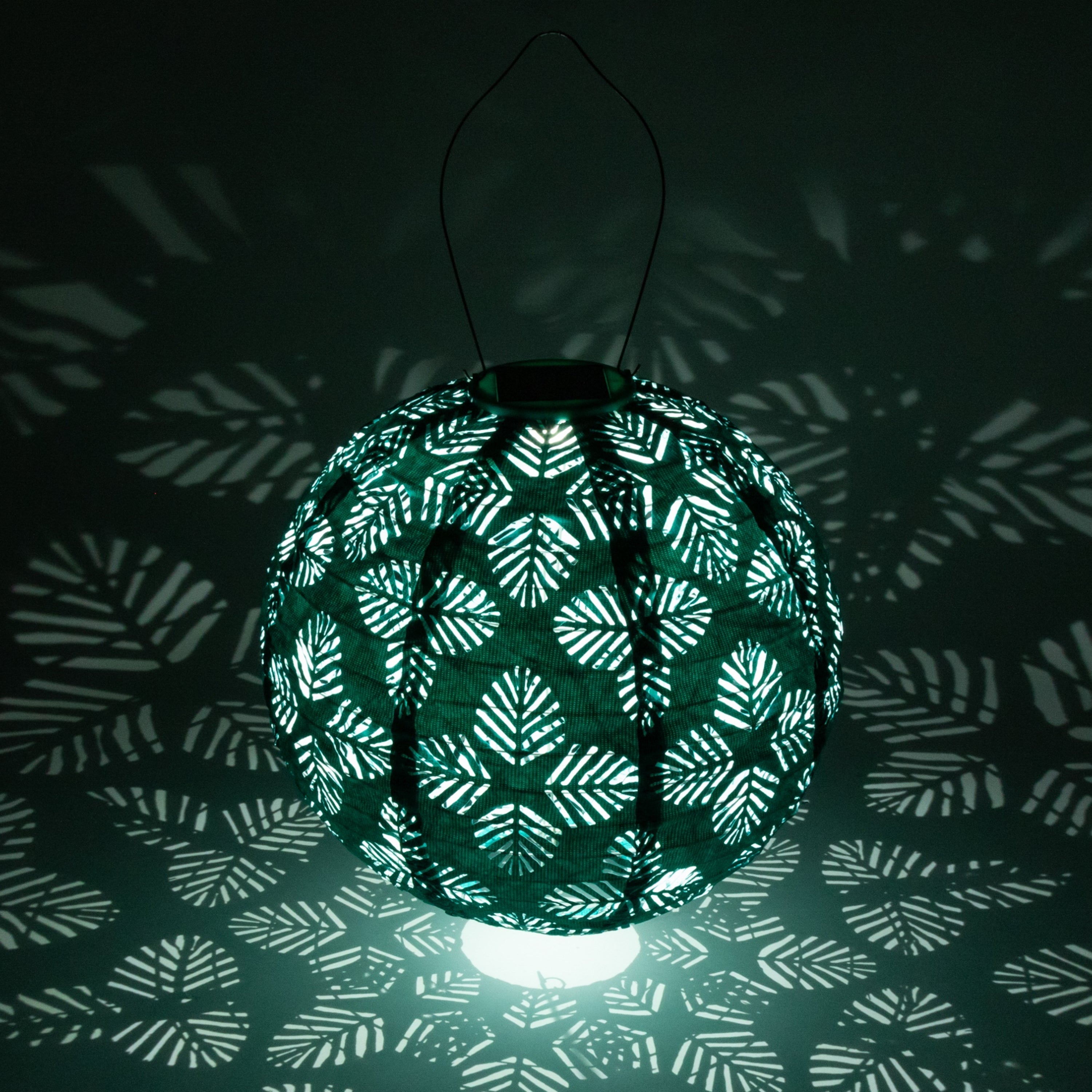Allsop Soji Stella - Brights Geo Palm - 12" Solar Lantern | Heirloom Boulevard