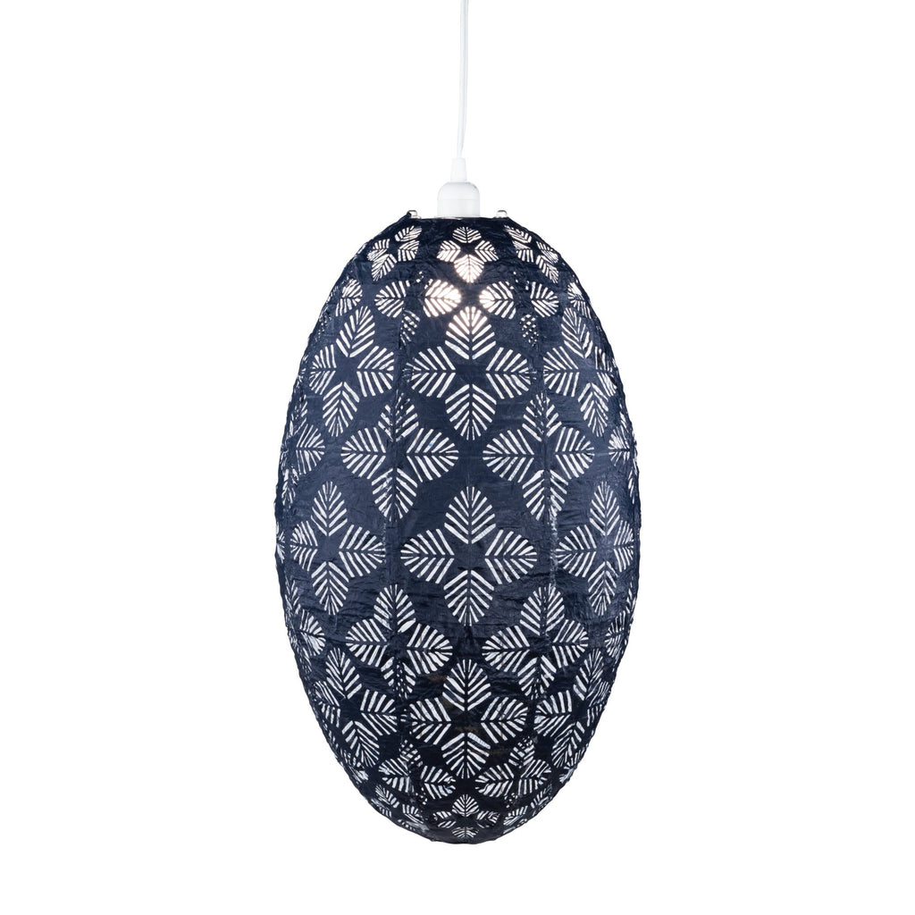 Allsop Soji Stella Nova Geo Palm Pod - 22" Indoor / Outdoor Pendant Lamp (120V) Midnight Blue | Heirloom Boulevard