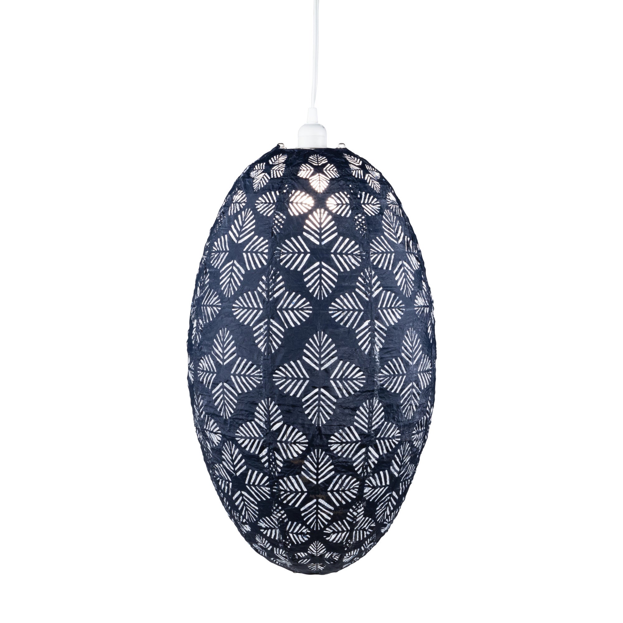 Allsop Soji Stella Nova Geo Palm Pod - 22" Indoor / Outdoor Pendant Lamp (120V) Midnight Blue | Heirloom Boulevard