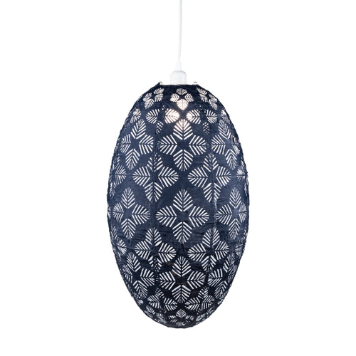 Allsop Soji Stella Nova Geo Palm Pod - 22" Indoor / Outdoor Pendant Lamp (120V) Midnight Blue | Heirloom Boulevard