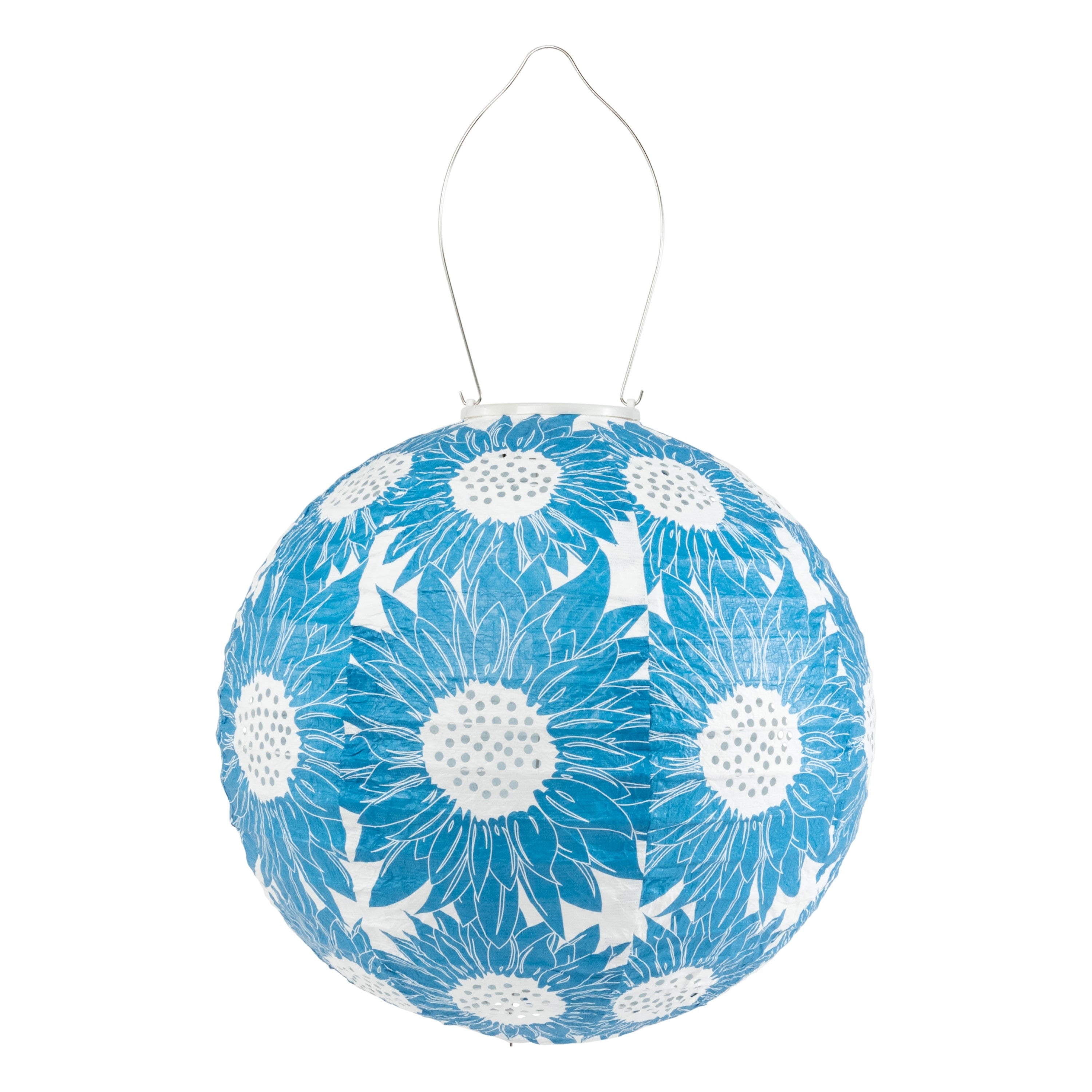 Allsop Soji Stella - Sunflower - 12" Solar Lantern Sapphire | Heirloom Boulevard