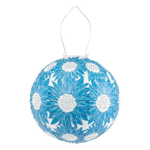 Allsop Soji Stella - Sunflower - 12" Solar Lantern Sapphire | Heirloom Boulevard