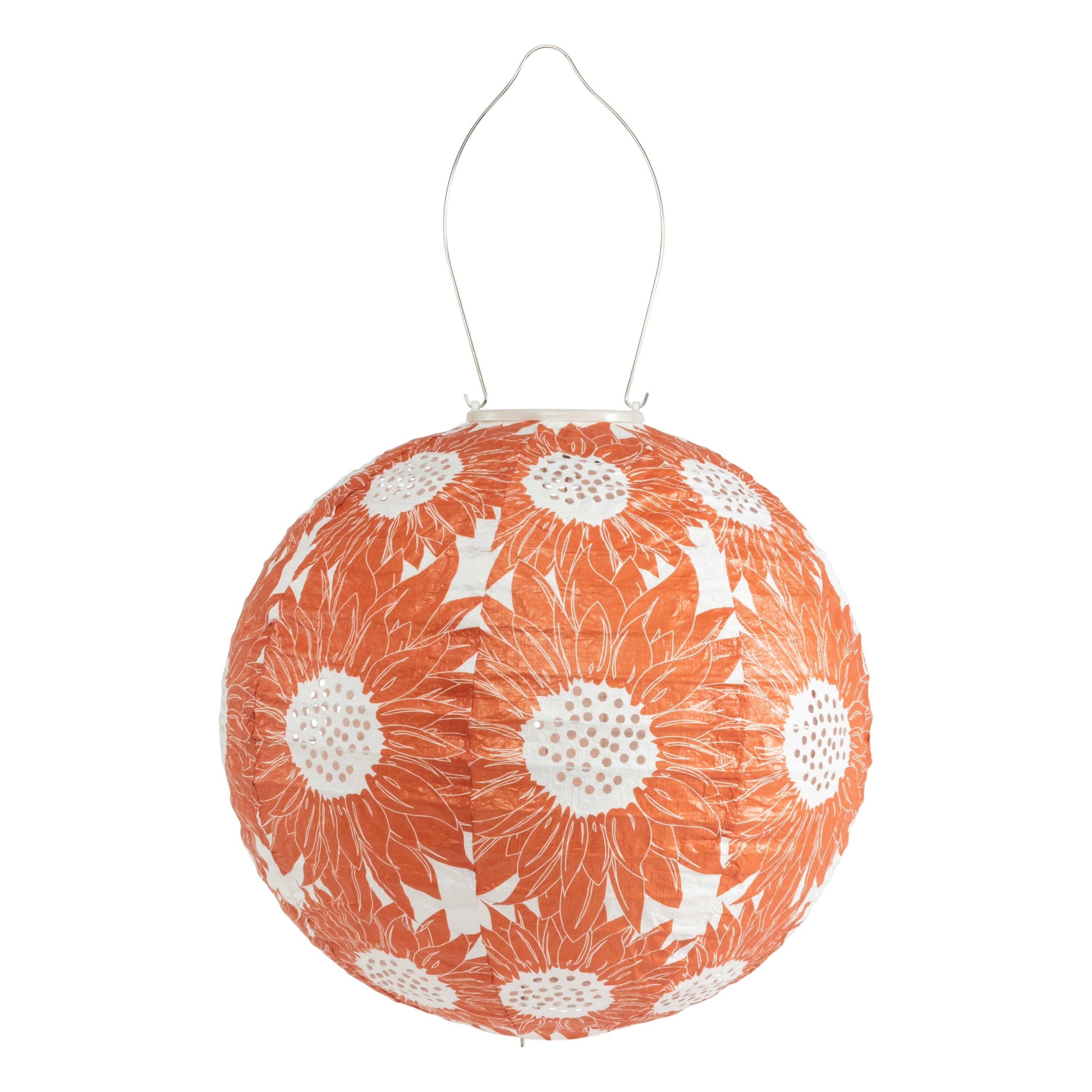 Allsop Soji Stella - Sunflower - 12" Solar Lantern Persimmon | Heirloom Boulevard