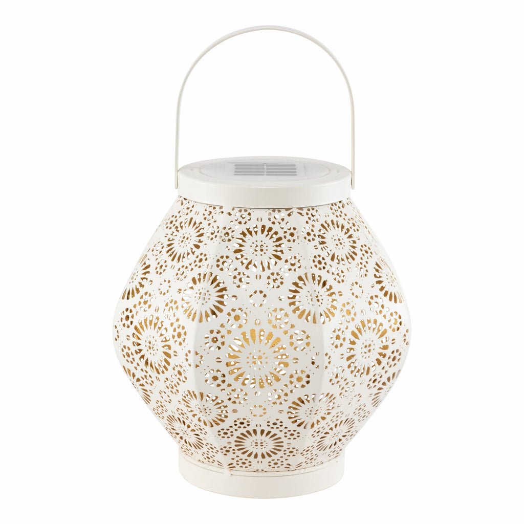 Allsop Daisy Punched Metal Solar Lantern | Heirloom Boulevard