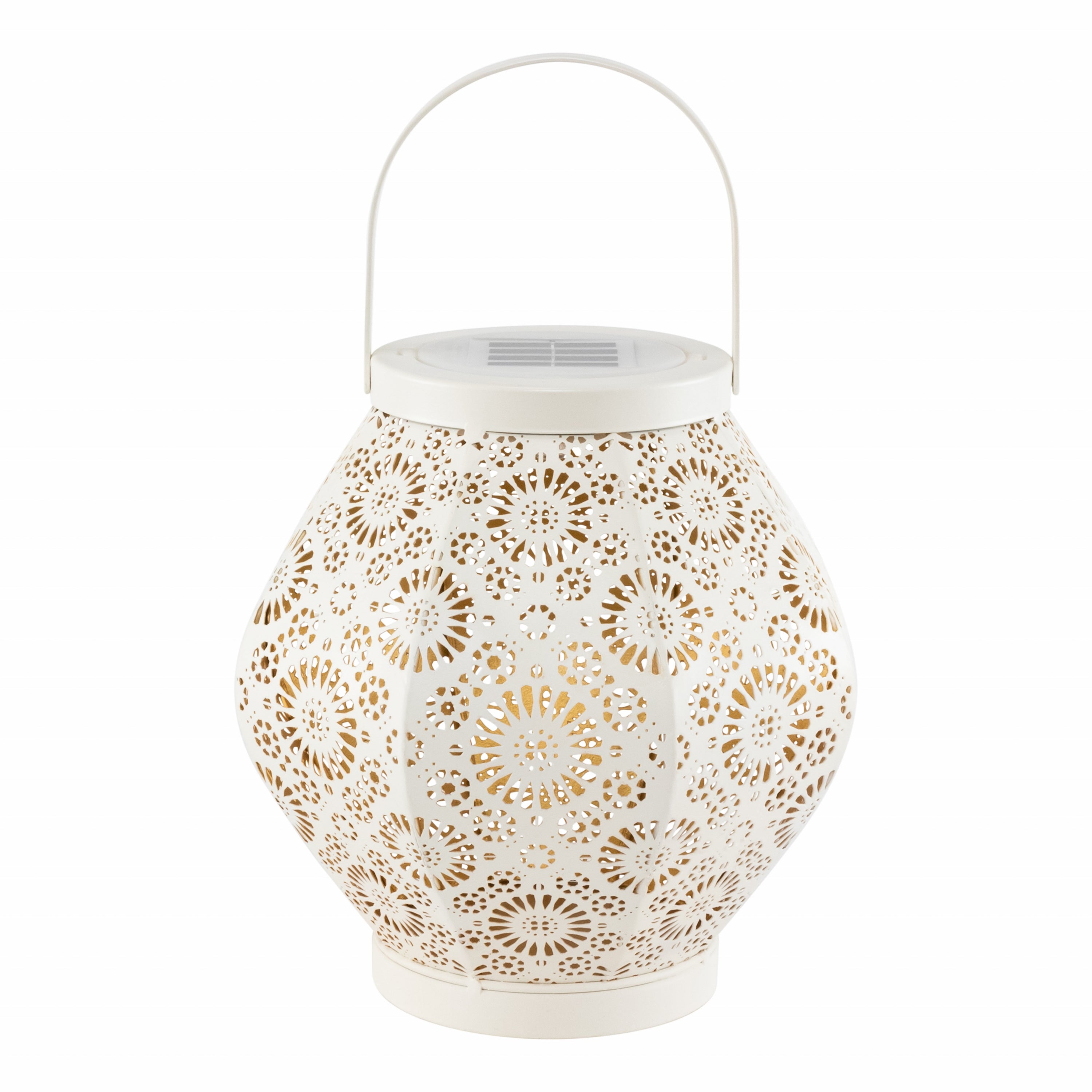 Allsop Daisy Punched Metal Solar Lantern | Heirloom Boulevard