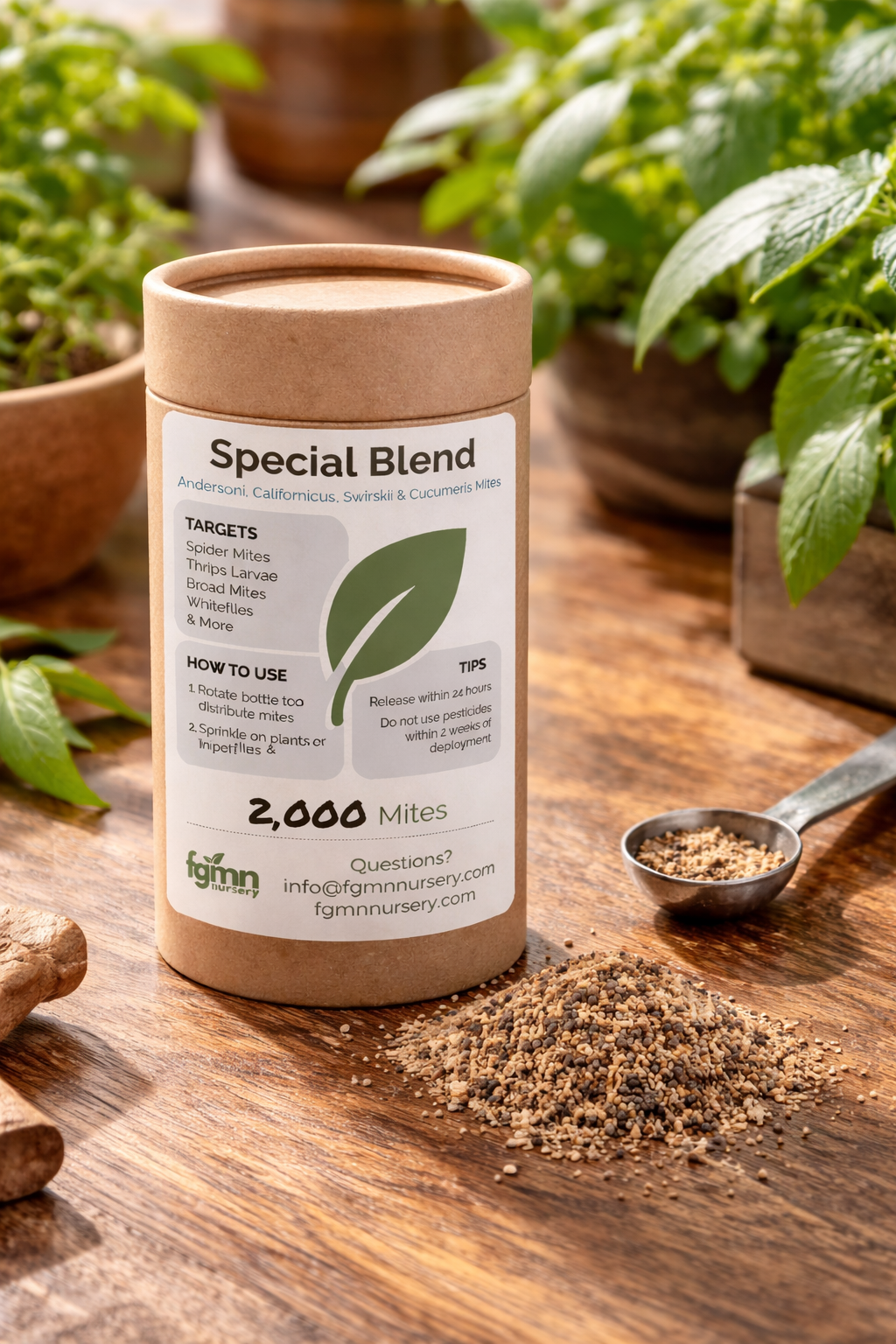 FGMN Nursery Special Blend Predatory Mite Mix | Heirloom Boulevard