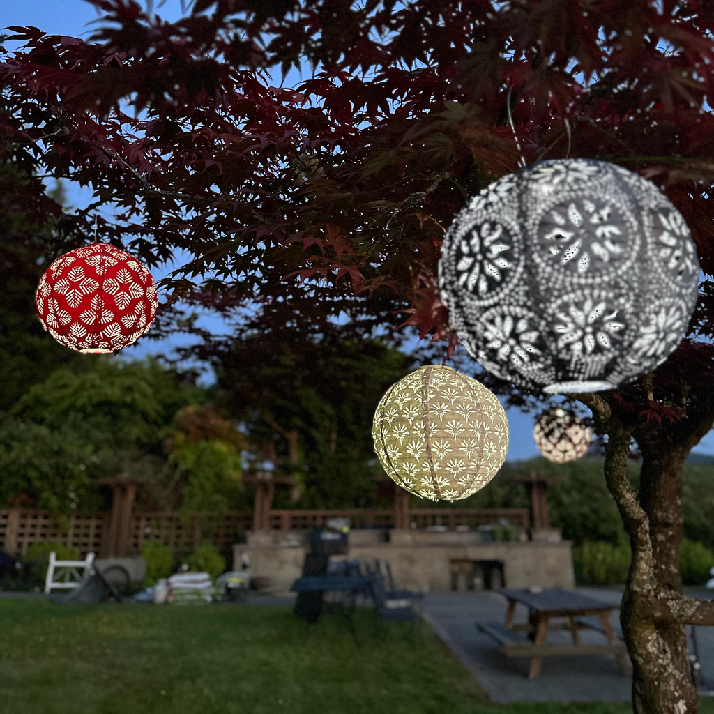 Allsop Soji Stella Red White Blue Solar Lantern 3-pack | Heirloom Boulevard