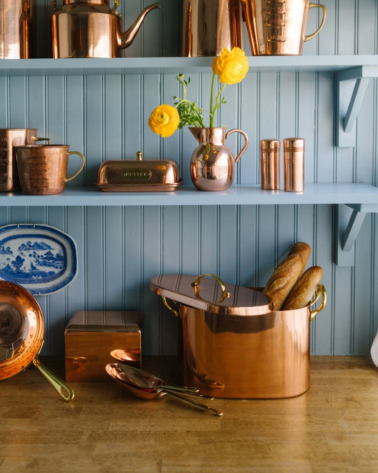 Galley & Fen Copper Bread Box with Brass Handles | Heirloom Boulevard