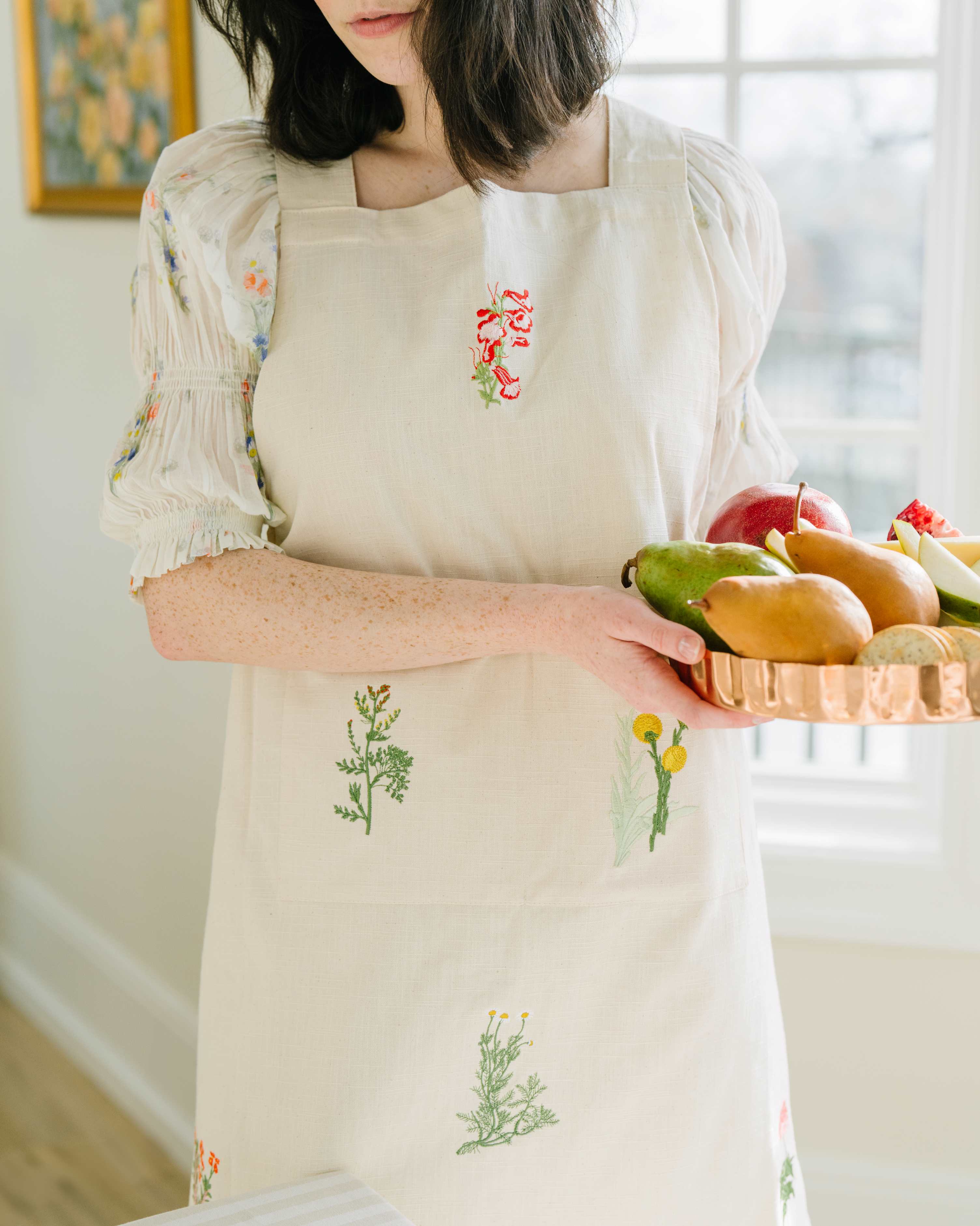 Galley & Fen Botanical Embroidered Apron | Heirloom Boulevard