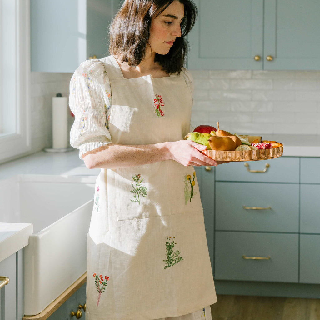 Galley & Fen Botanical Embroidered Apron | Heirloom Boulevard