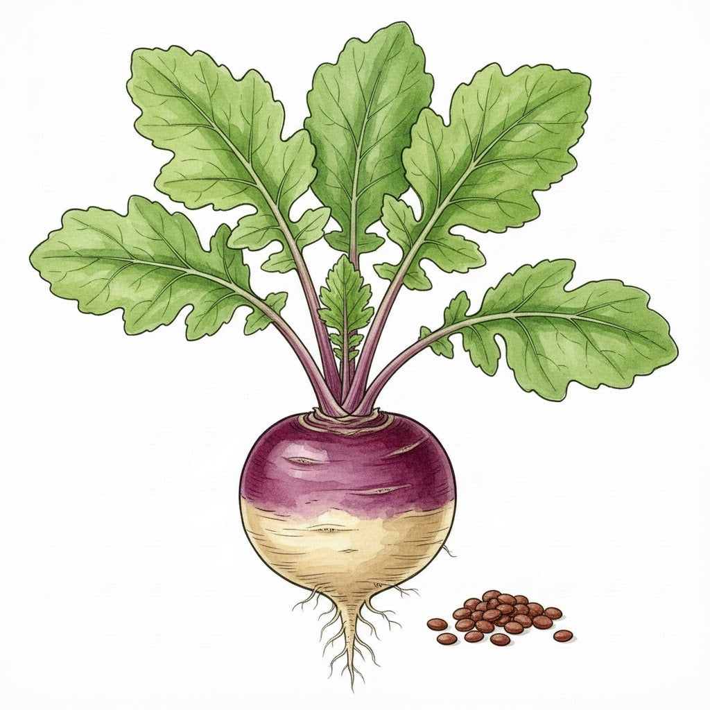 TURNIP Seeds, Purple Top White Globe | Heirloom Boulevard