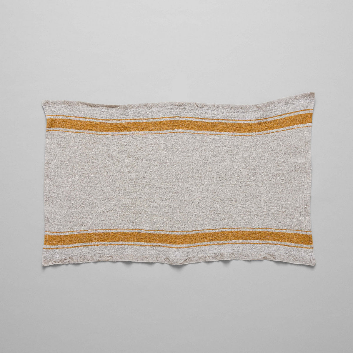 Bloomist Vintage Stripe Linen Tea Towel Mustard | Heirloom Boulevard