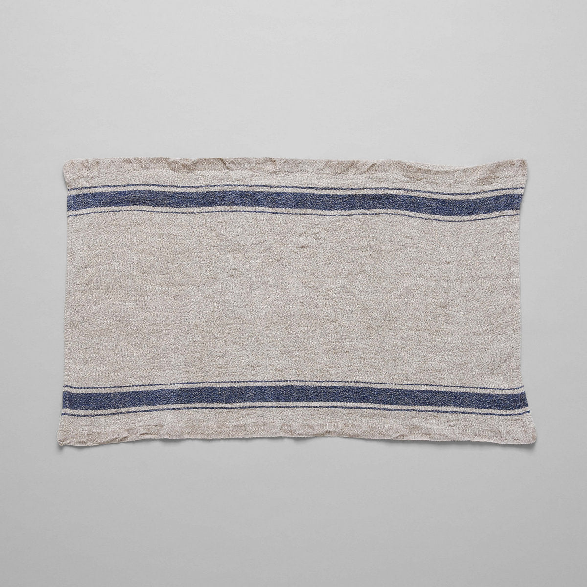Bloomist Vintage Stripe Linen Tea Towel Blue | Heirloom Boulevard