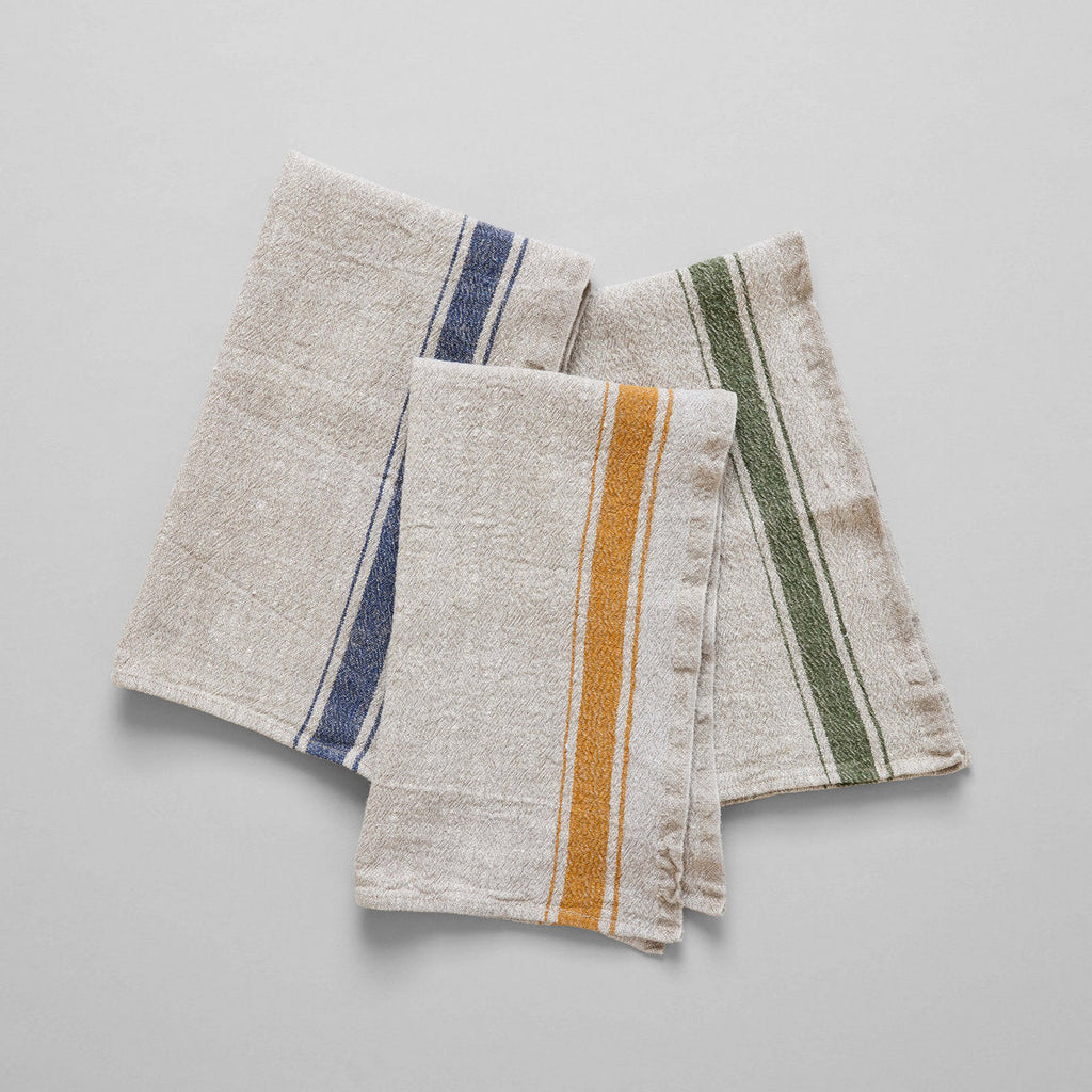 Bloomist Vintage Stripe Linen Tea Towel | Heirloom Boulevard