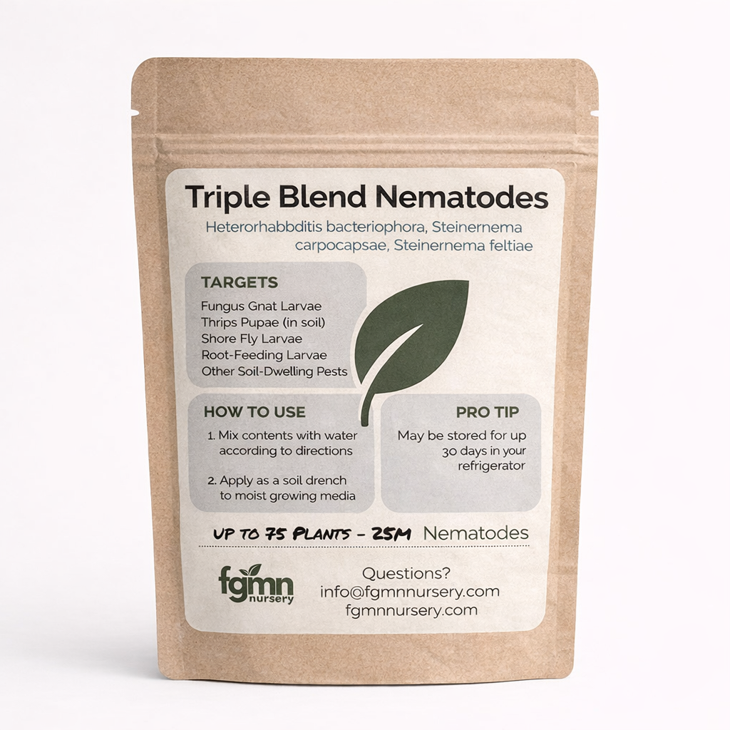 FGMN Nursery Triple Blend Nematodes for Broad-Spectrum Soil Pest Control | Heirloom Boulevard