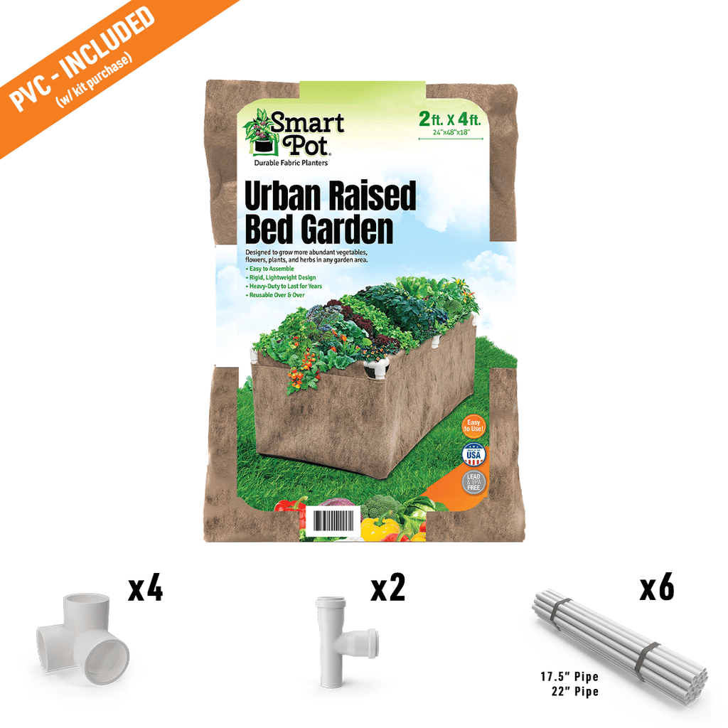 Smart Pot Urban Raised Bed 2' x 4' PVC - Included | Heirloom Boulevard