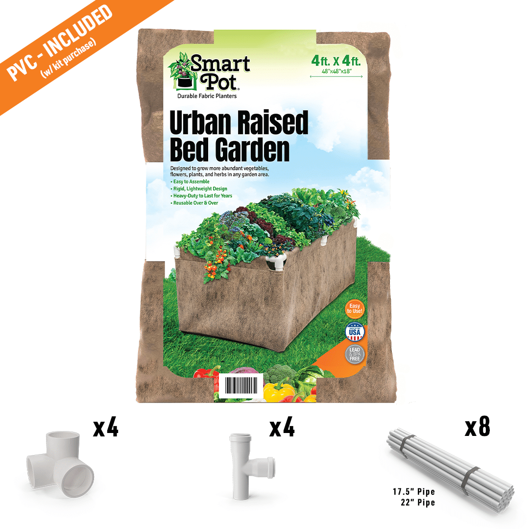 Smart Pot Urban Raised Bed 4' x 4' PVC - Included | Heirloom Boulevard