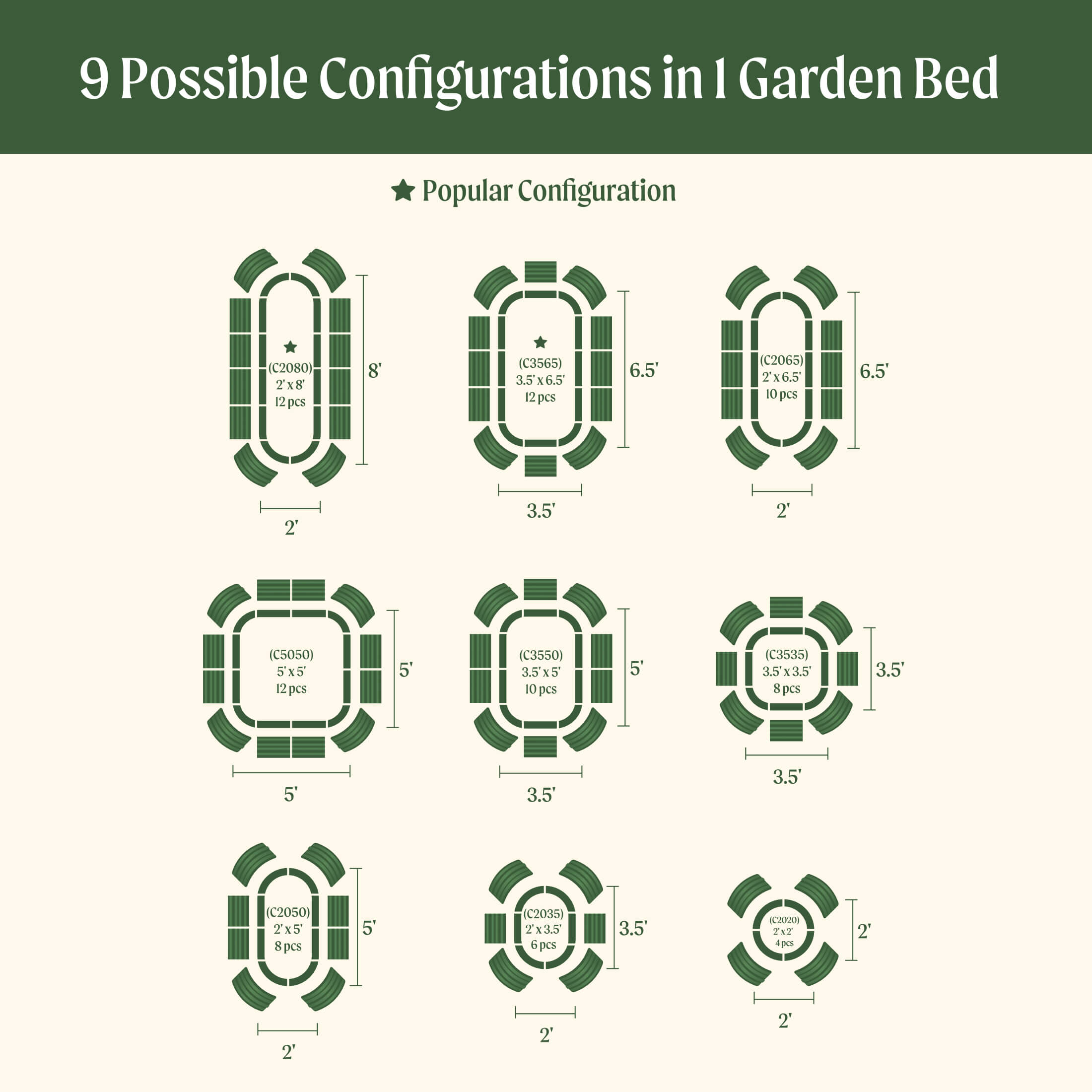 Vego Garden 17" Tall 9 In 1 Large Modular Metal Raised Garden Bed Kit | Heirloom Boulevard