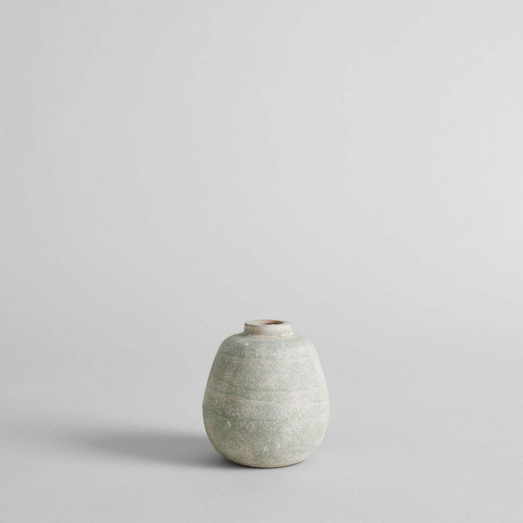 Bloomist Terra Cotta Bud Vase, Greenwash Short | Heirloom Boulevard