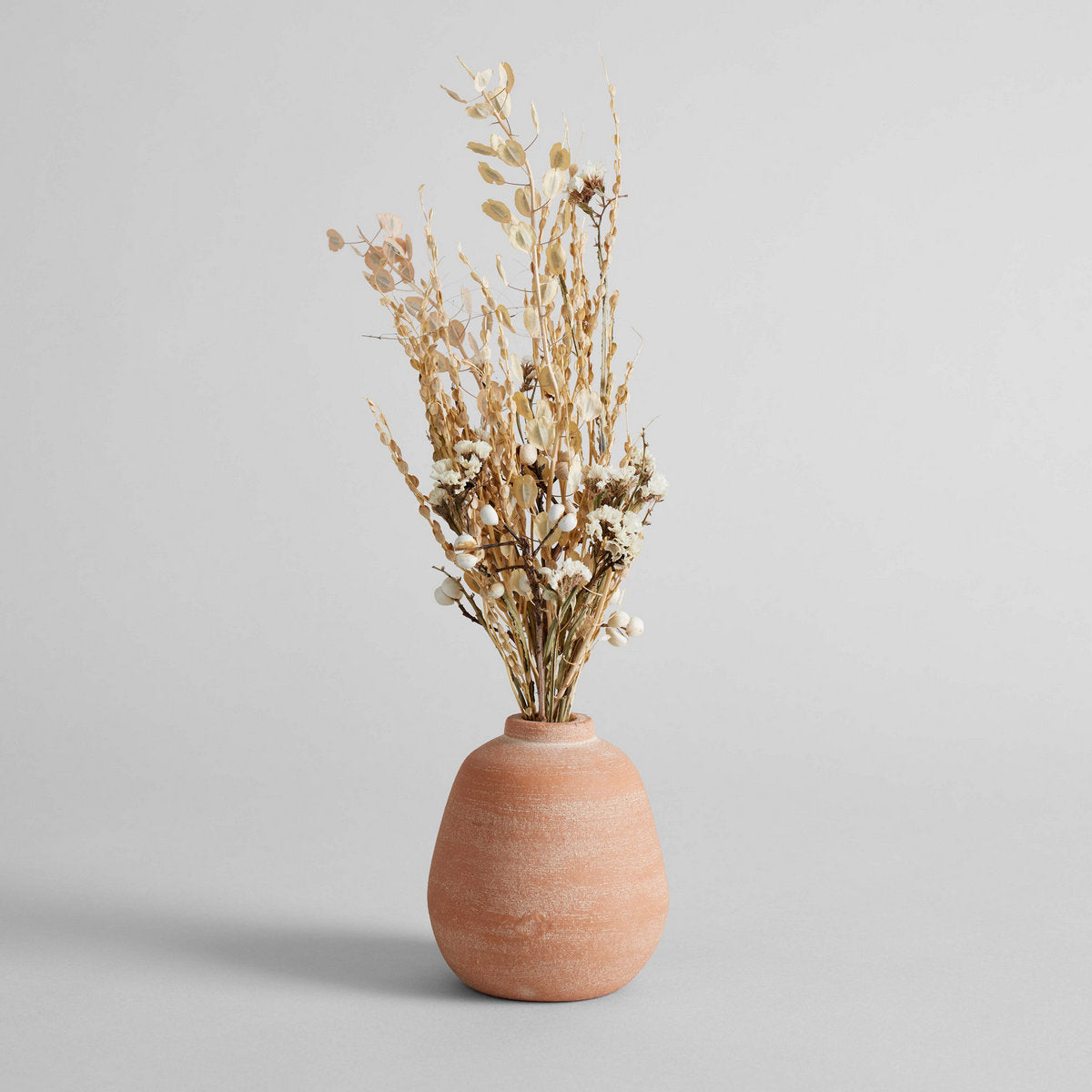Bloomist Terra Cotta Bud Vase, Whitewash Short | Heirloom Boulevard